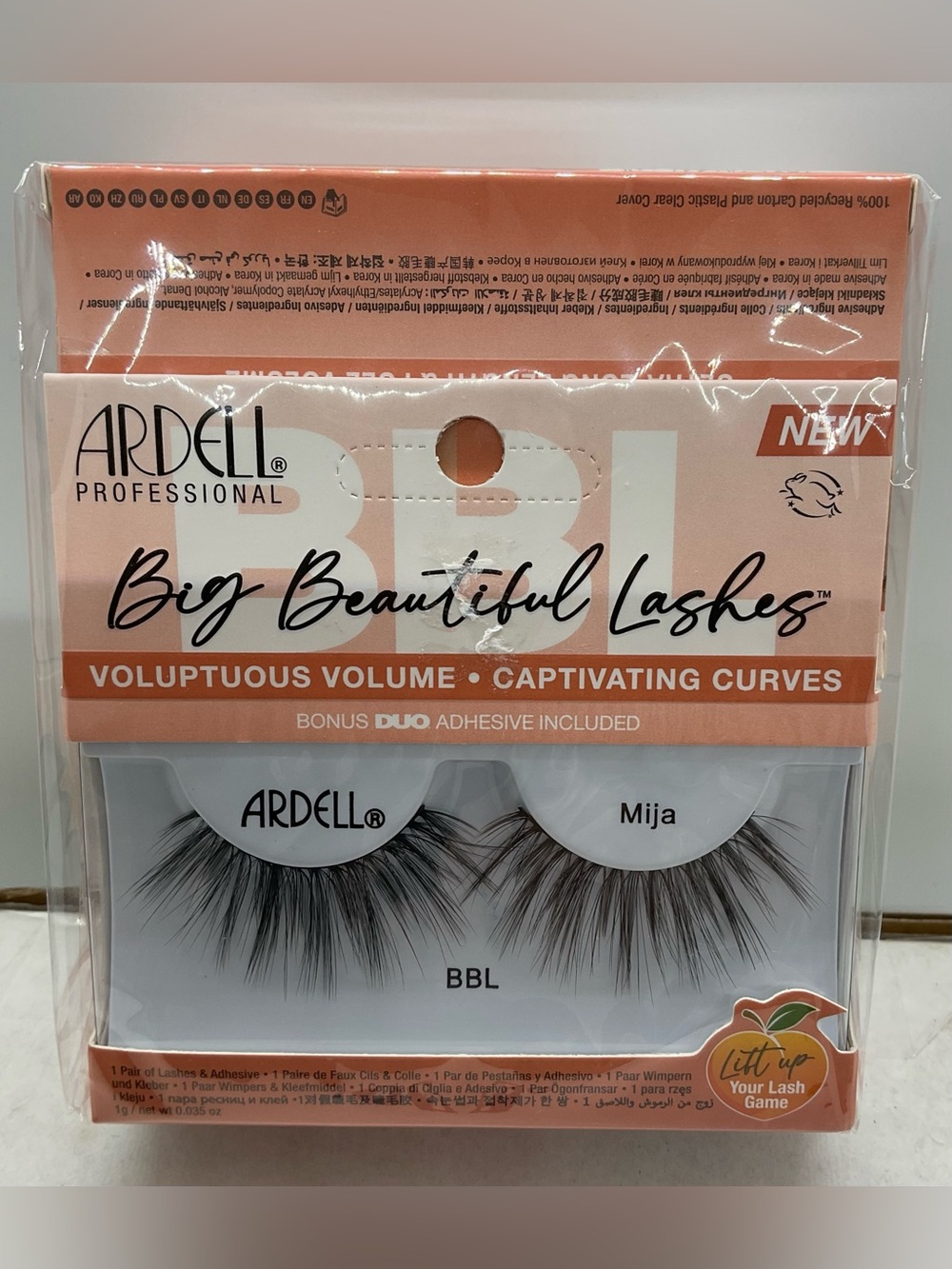 Ardell B.B.L Big Beautiful Lashes "Mija" 4 PAIR LOT New Packages w/DUO Glue